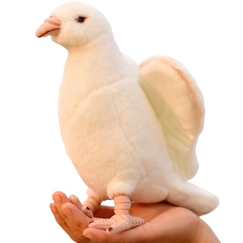 White peace dove plush representing the Holy Spirit