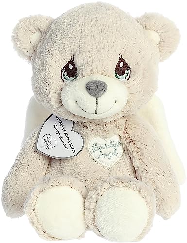 Aurora Precious Moments guardian angel bear plush in off-white with wings