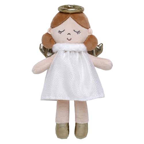 Baby Starters guardian angel snuggle buddy plush in white and gold