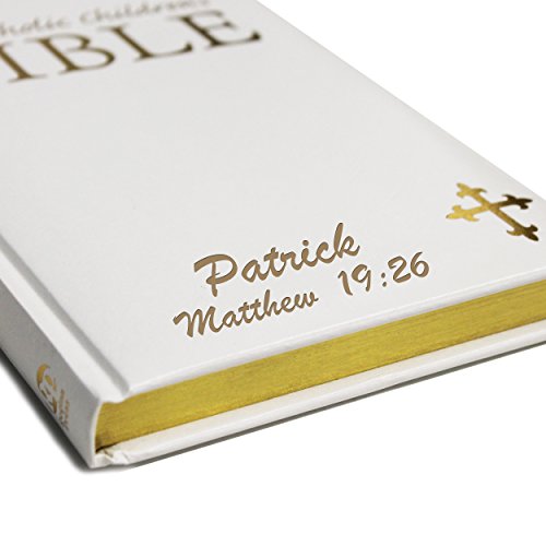 My Personal Memories custom engraved Catholic children's Bible with cross on cover